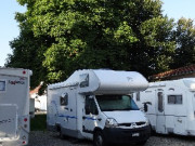 Stellplatz am Viehmarktplatz, Moosburg/Isar (DE), August 2014