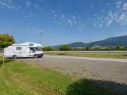 Parkplatz AQUALUX Therme, Fohnsdorf (AT), Juli 2024